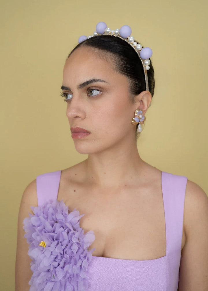 ÁEL ESTE - Tamsin Headband + Earring Set - Lilac