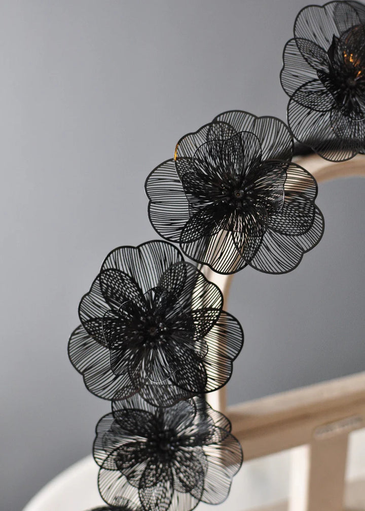 ÁEL ESTE - Eleanora Flower Millinery Headpiece - Black