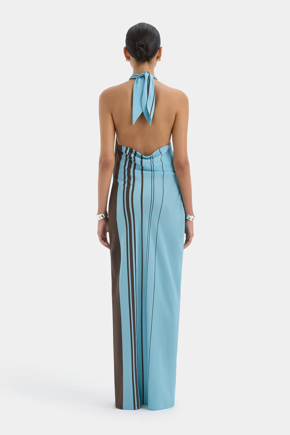 Sir - Rioja Halter Scarf Maxi Dress - Pacha Mineral Stripe