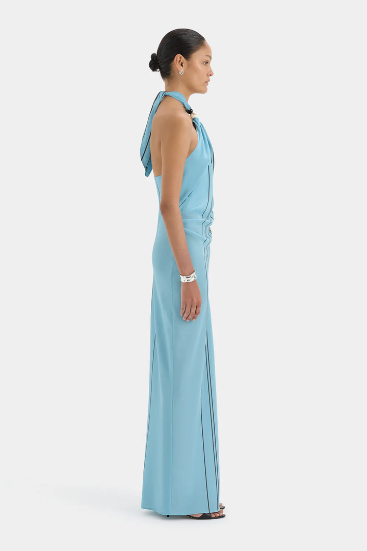 Sir - Rioja Halter Scarf Maxi Dress - Pacha Mineral Stripe