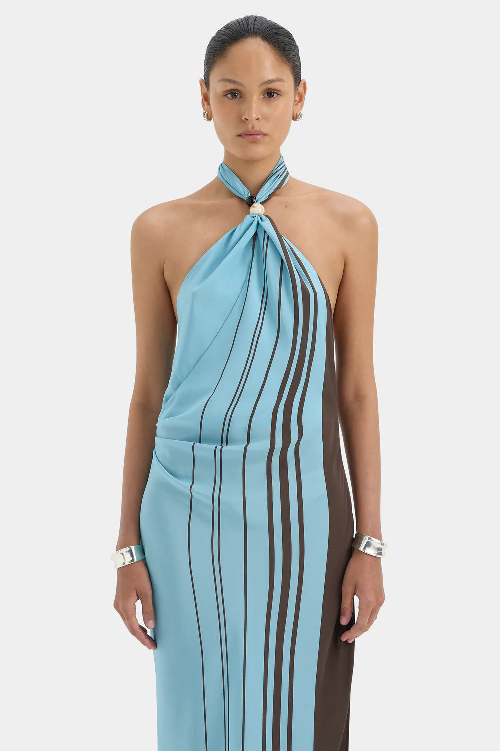 Sir - Rioja Halter Scarf Maxi Dress - Pacha Mineral Stripe