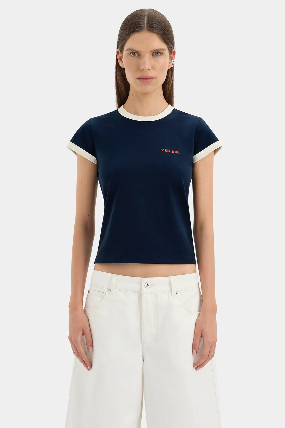 Sir - Yes Sir, Fitted Tee - Midnight