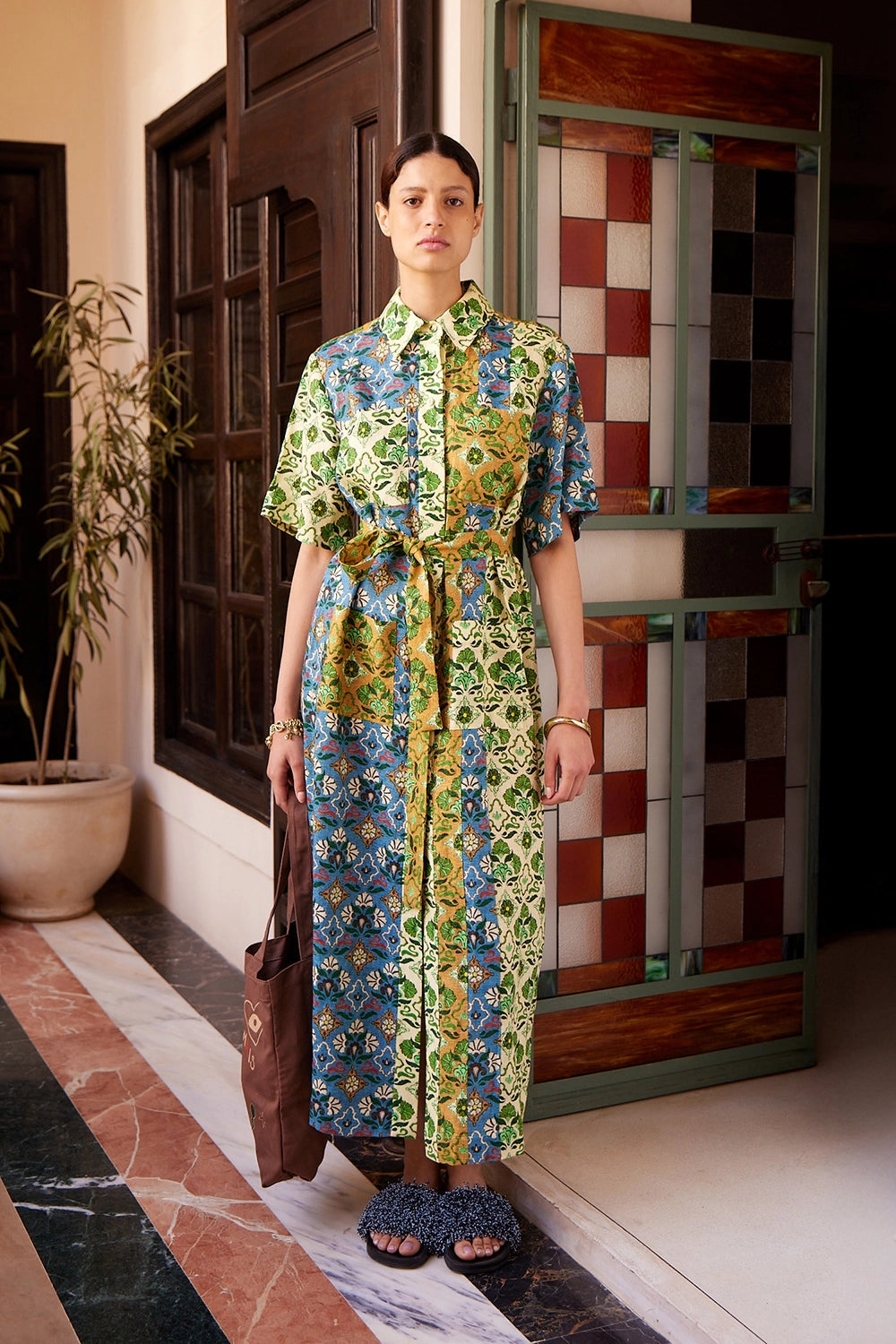 Alemais - Ali Spliced Shirt Dress