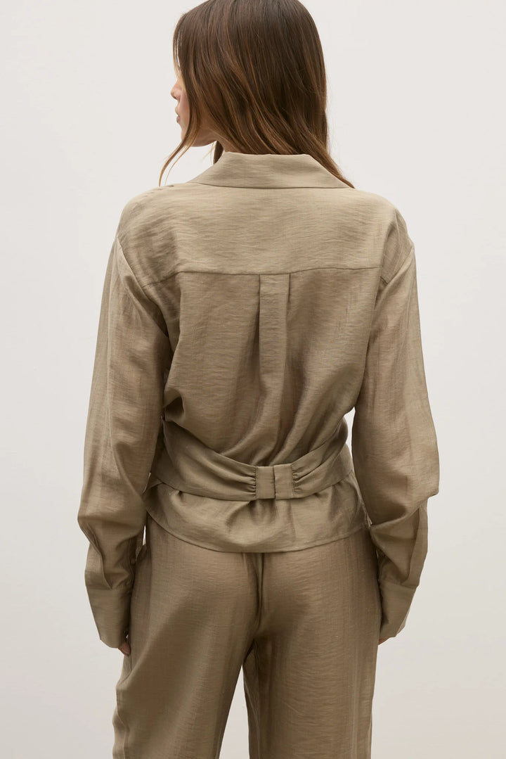 Bayse - Noir Wrap Shirt - Bark
