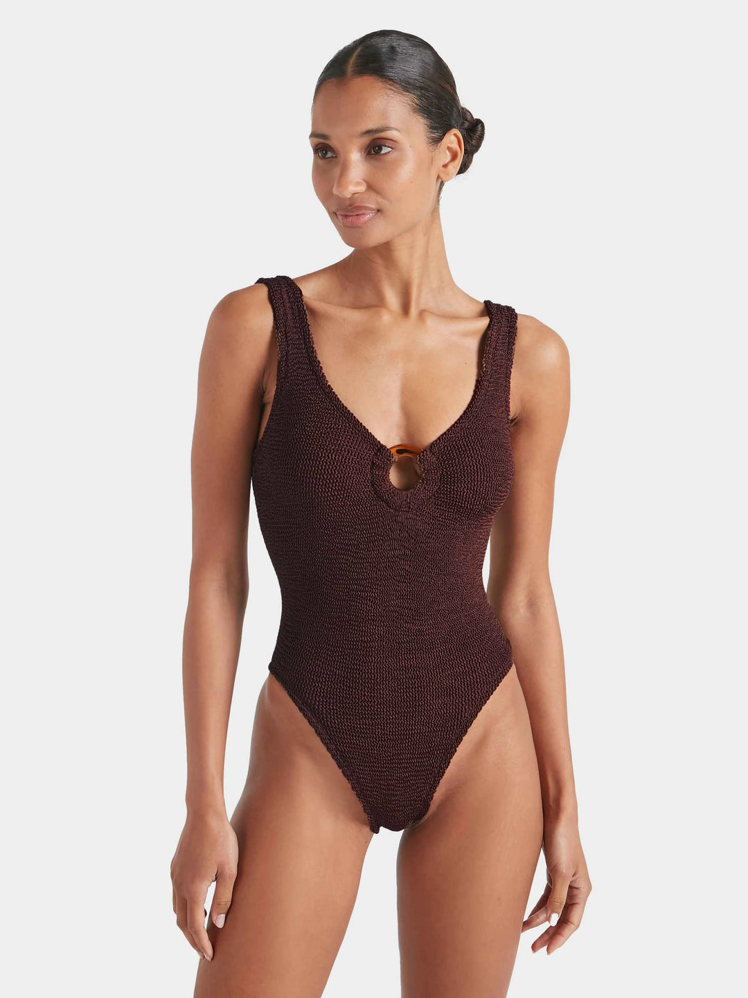 Hunza G - Celine Swim - Metallic Chocolate