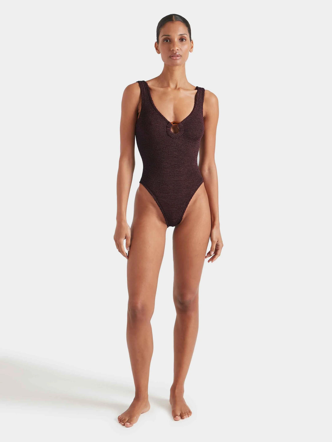 Hunza G - Celine Swim - Metallic Chocolate