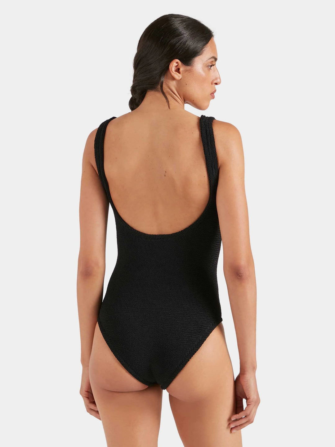 Hunza G - Coverage Celine Swim With Tonal Hoops - Black