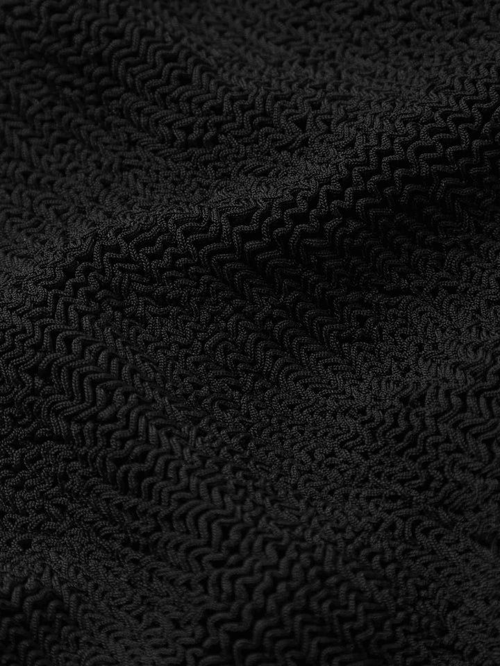 Hunza G - Coverage Celine Swim With Tonal Hoops - Black