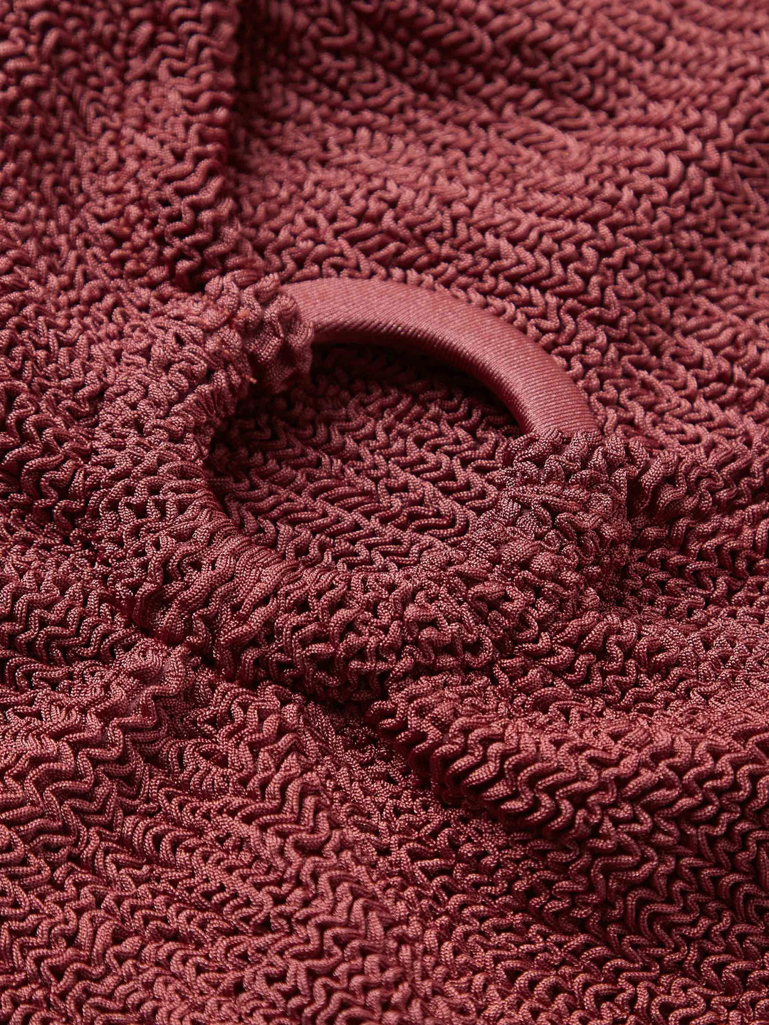 Hunza G - Coverage Celine Swim With Tonal Hoops - Metallic Rosewood