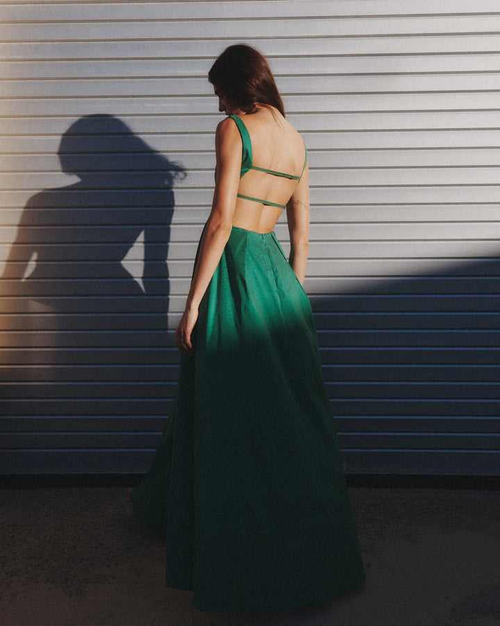 Hansen & Gretel - Aubrey Taffeta Gown - Green