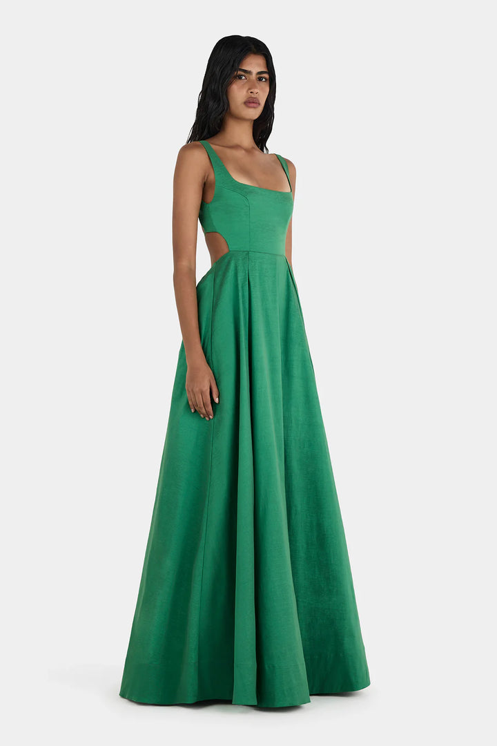 Hansen & Gretel - Aubrey Taffeta Gown - Green