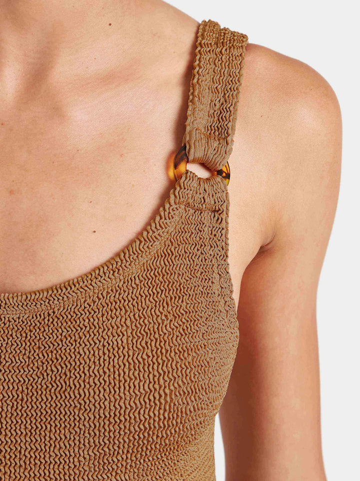 Hunza G - Domino Swim - Metallic  Cocoa