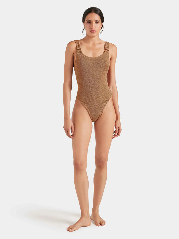 Hunza G - Domino Swim - Metallic  Cocoa