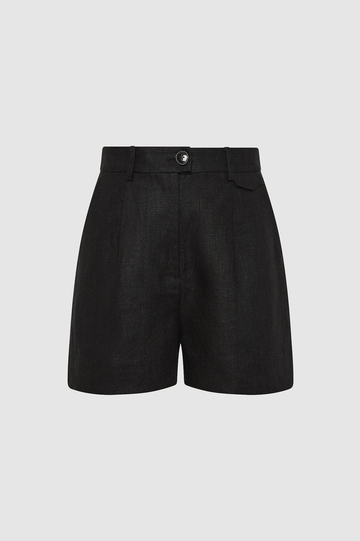 Friend Of Audrey - The Linen Pocket Shorts - Black