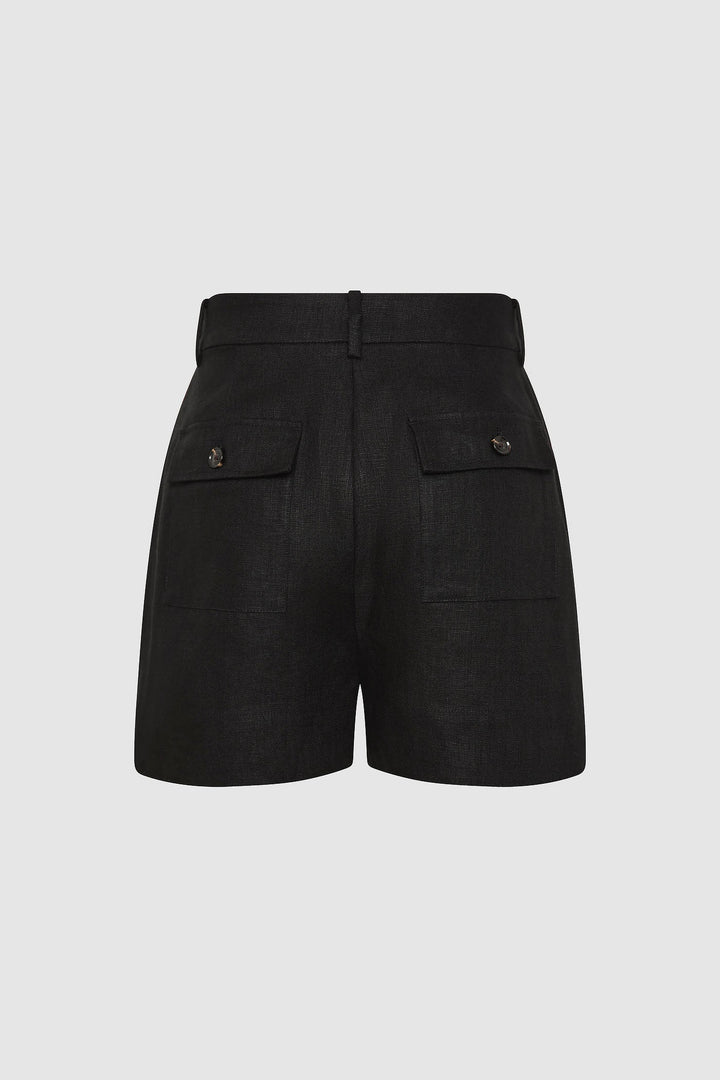 Friend Of Audrey - The Linen Pocket Shorts - Black