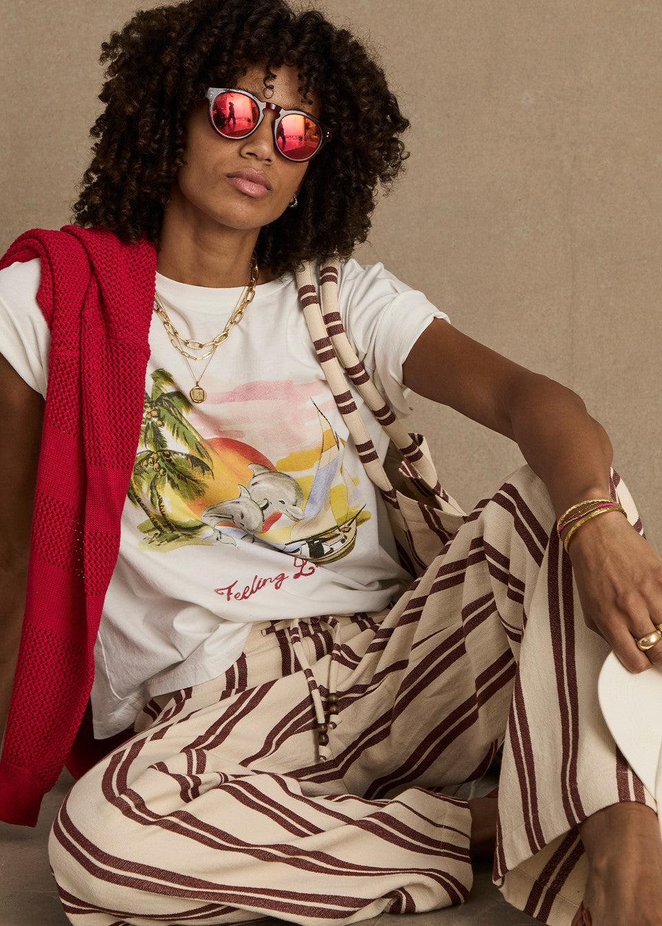 The Upside - Feeling Lucky Jodhi Tee - Crème