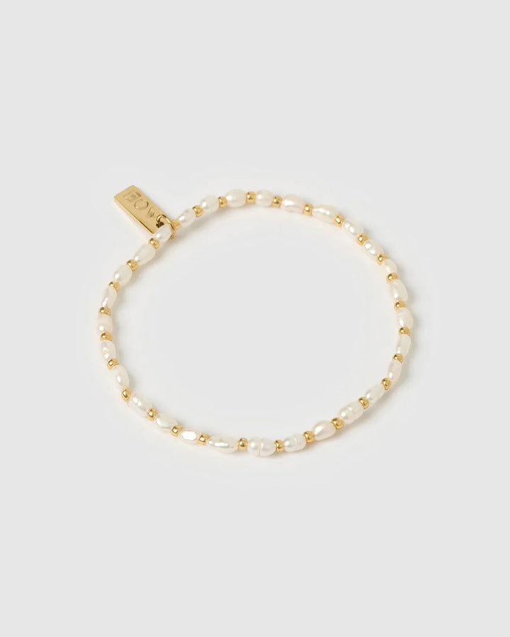 Arms Of Eve - Amber Pearl And Gold Bracelet