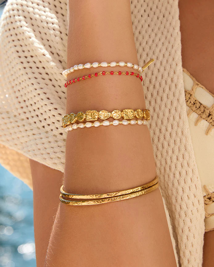 Arms Of Eve - Amber Pearl And Gold Bracelet