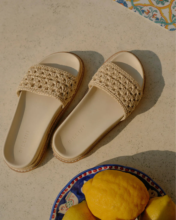 Billini - Althea Sandal - Cream Raffia Natural