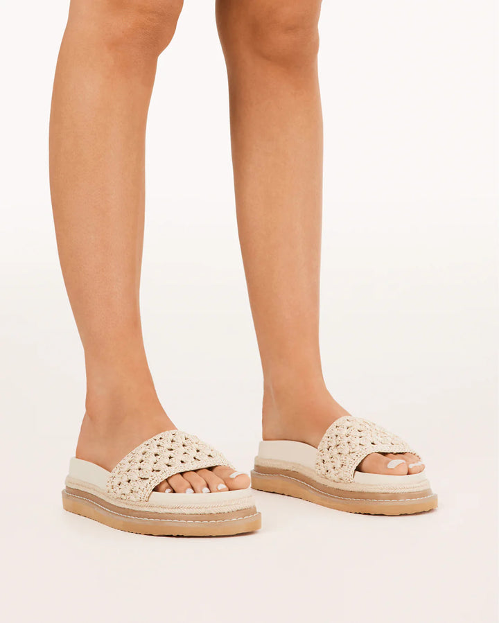Billini - Althea Sandal - Cream Raffia Natural