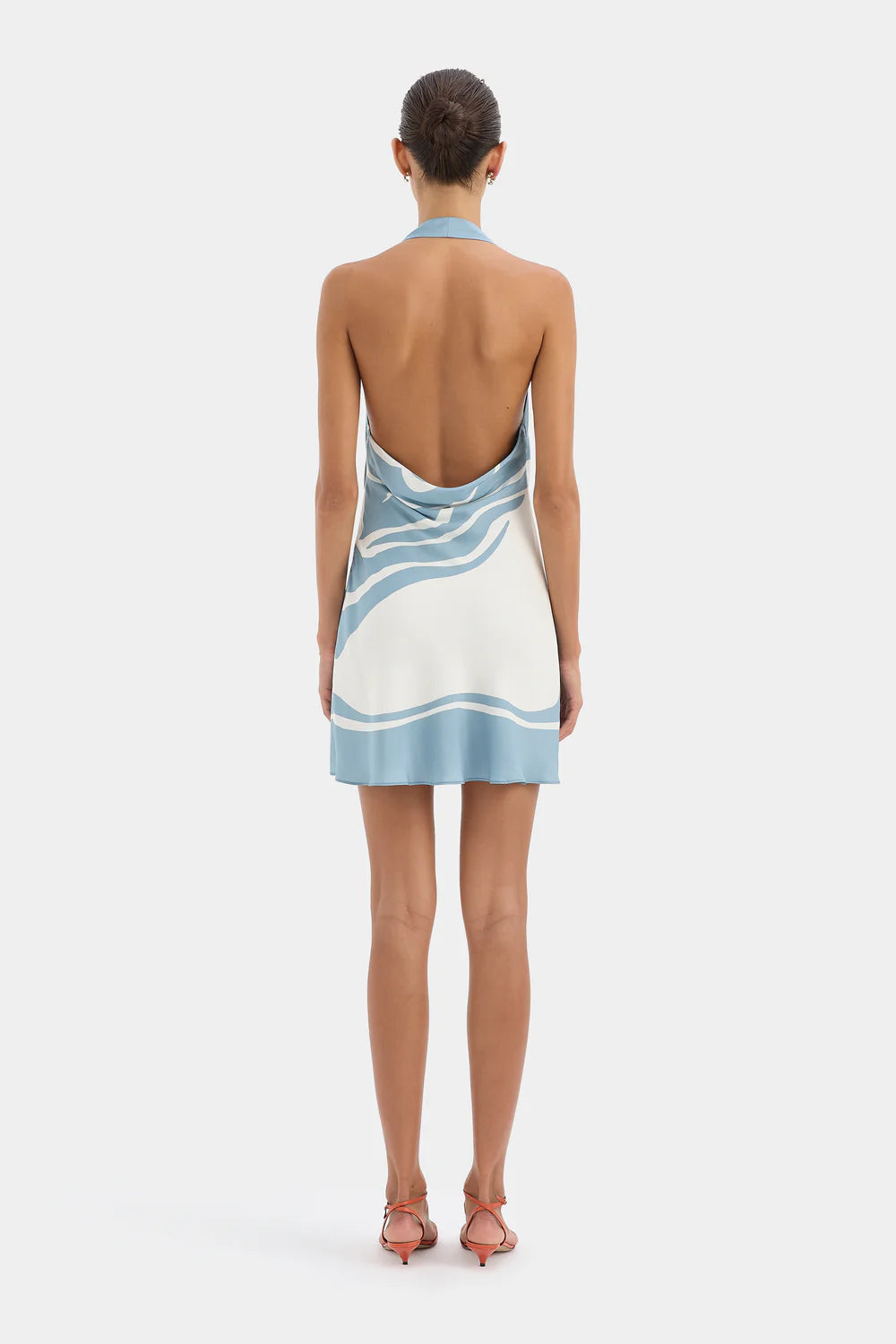 Sir Lilou Halter Mini Dress Liora Blue