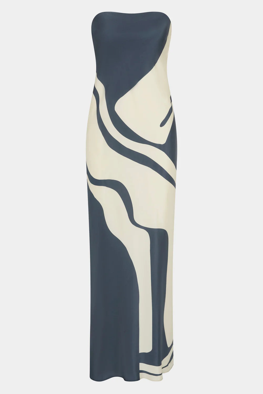 Sir Lilou Strapless Dress Liora Charcoal Blue