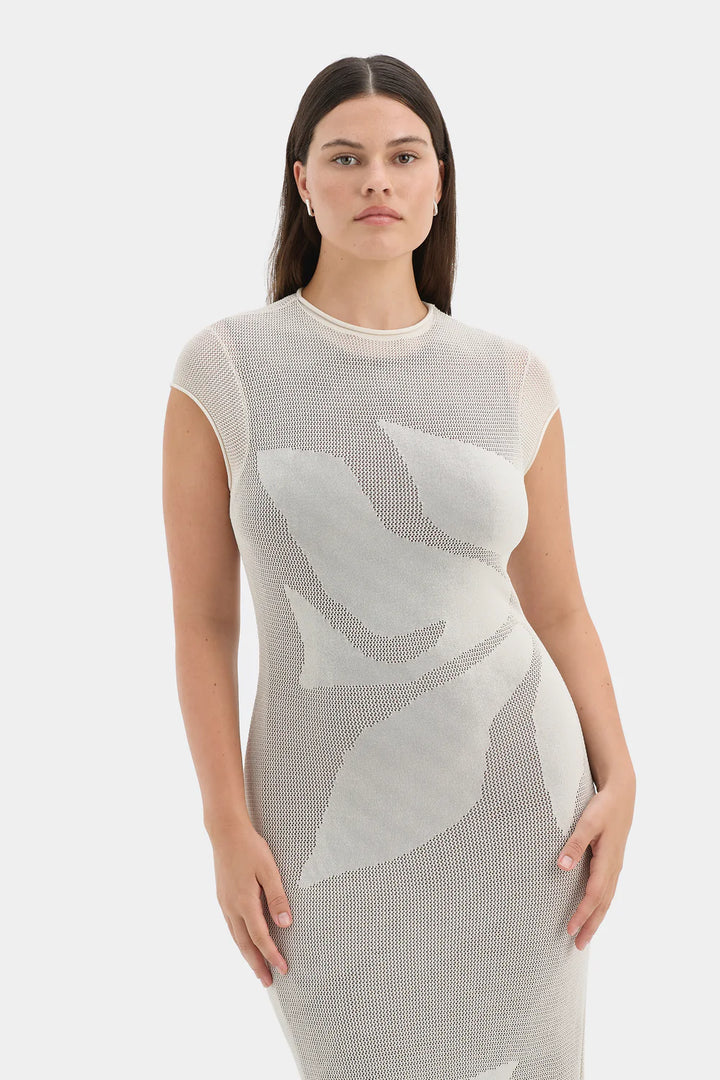 Sir Solange Midi Dress Natural