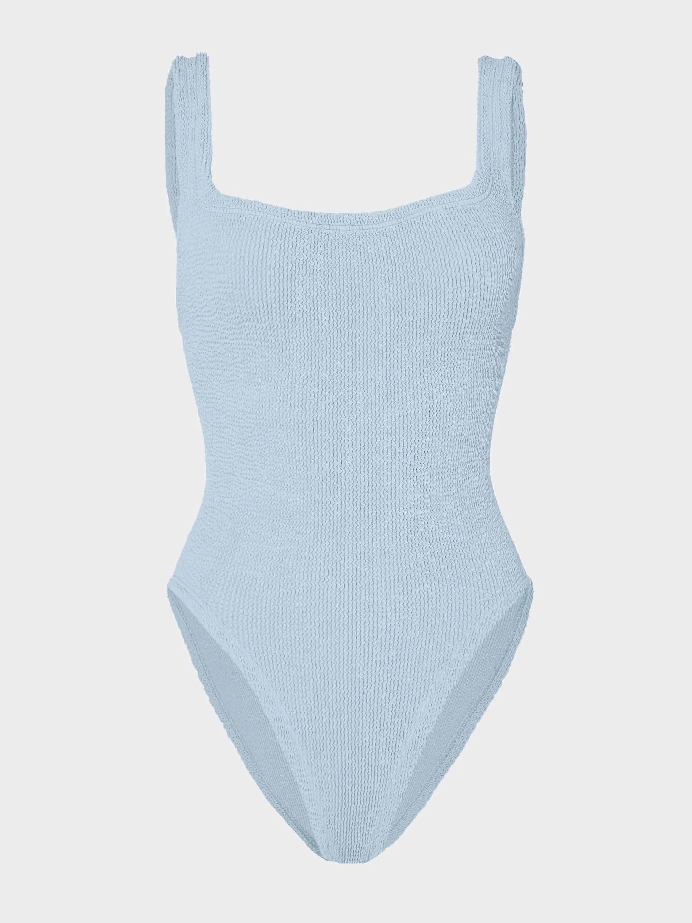 Hunza G - Square Neck - Metallic Ice Blue – Blanc Boutique