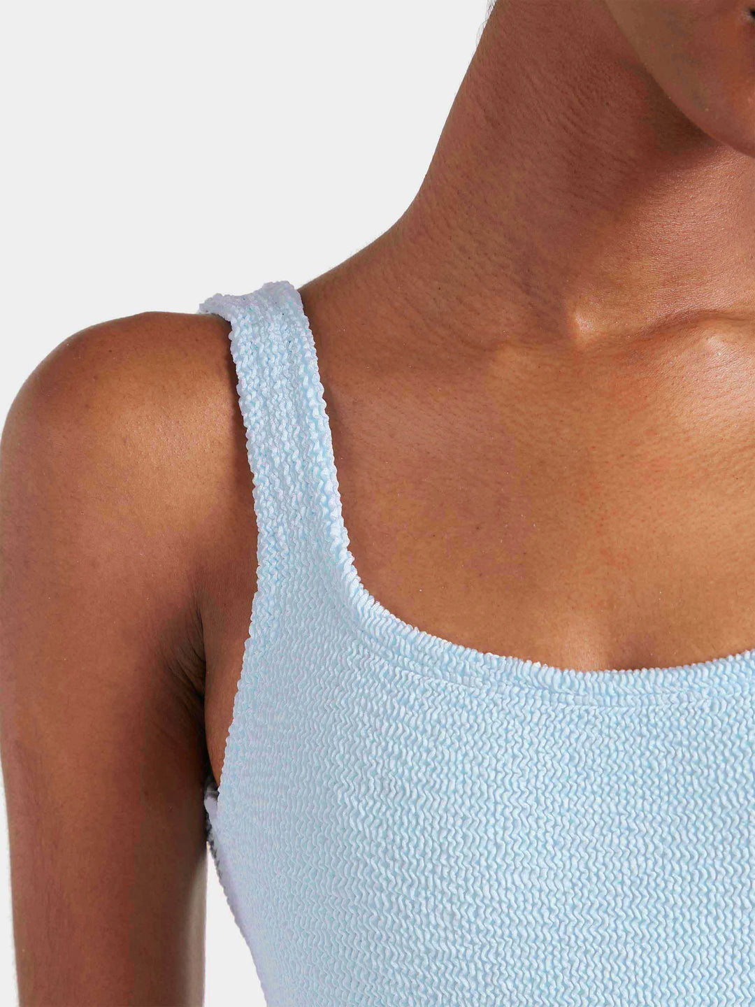 Hunza G - Square Neck - Metallic Ice Blue