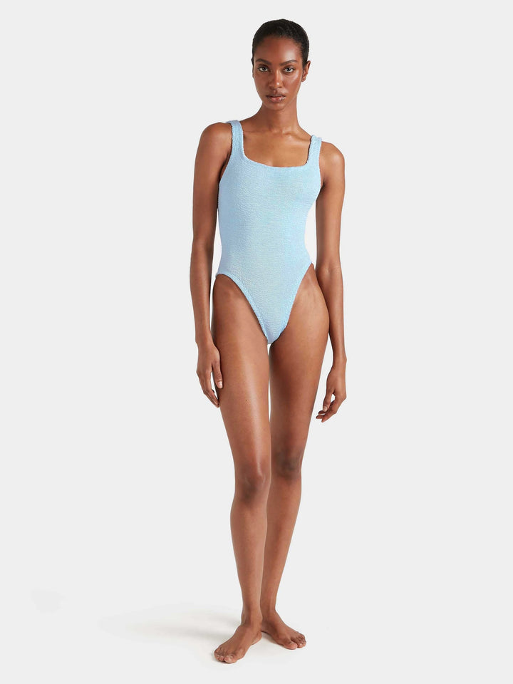 Hunza G - Square Neck - Metallic Ice Blue