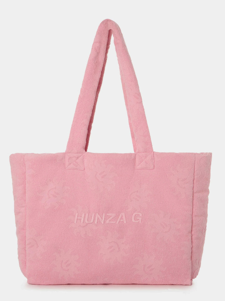Hunza G Sunny Towelling Beach Bag Pink