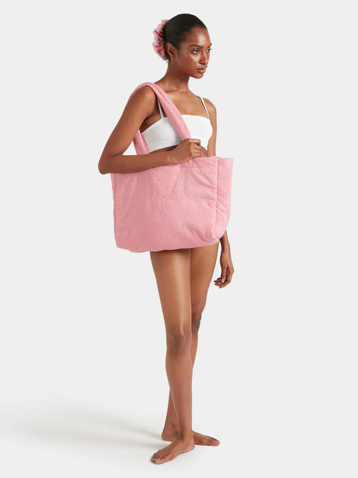 Hunza G Sunny Towelling Beach Bag Pink