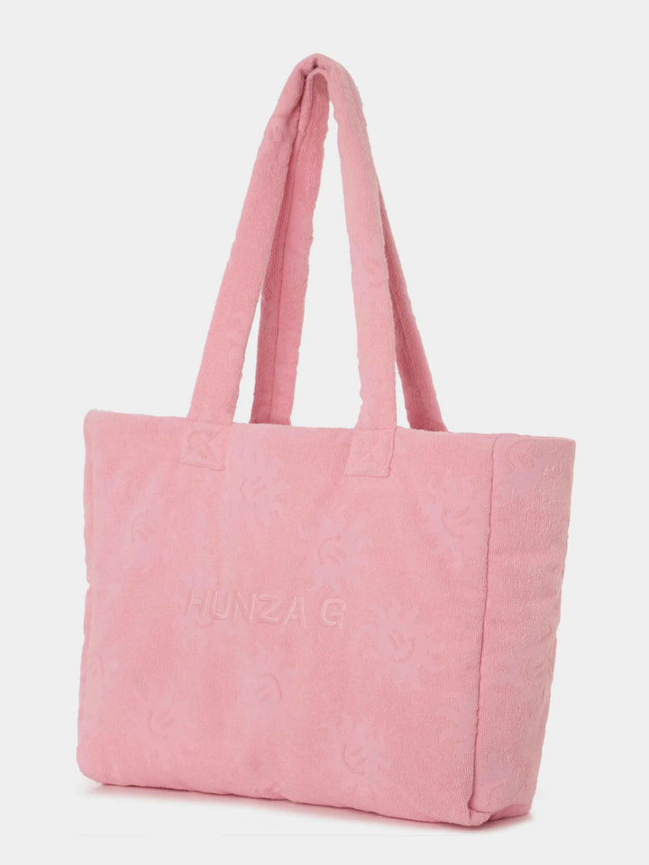 Hunza G Sunny Towelling Beach Bag Pink