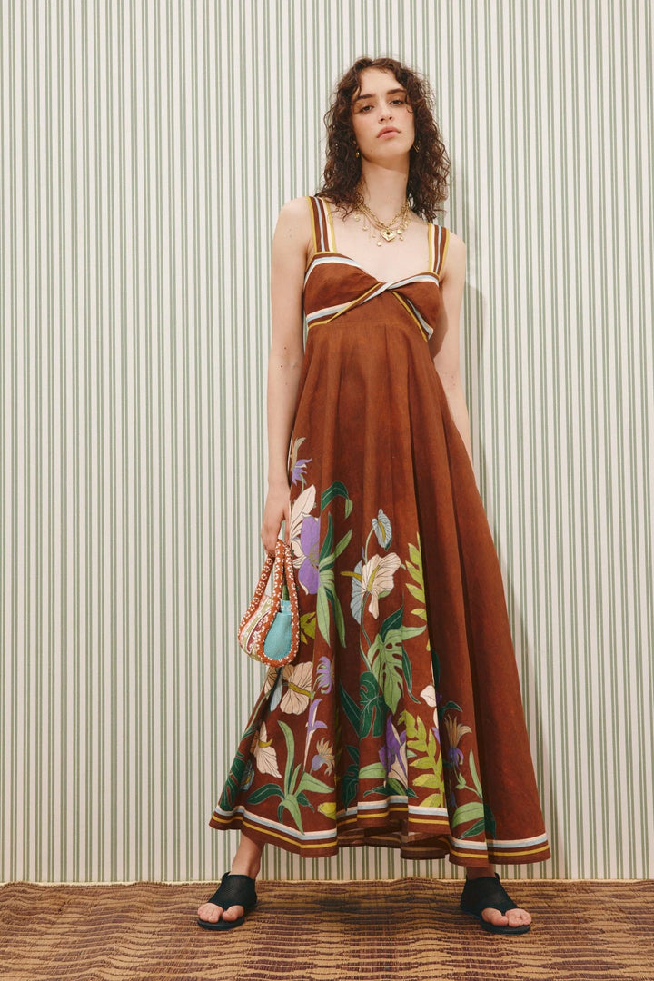 Alemais Alfie Twist Sundress Chocolate