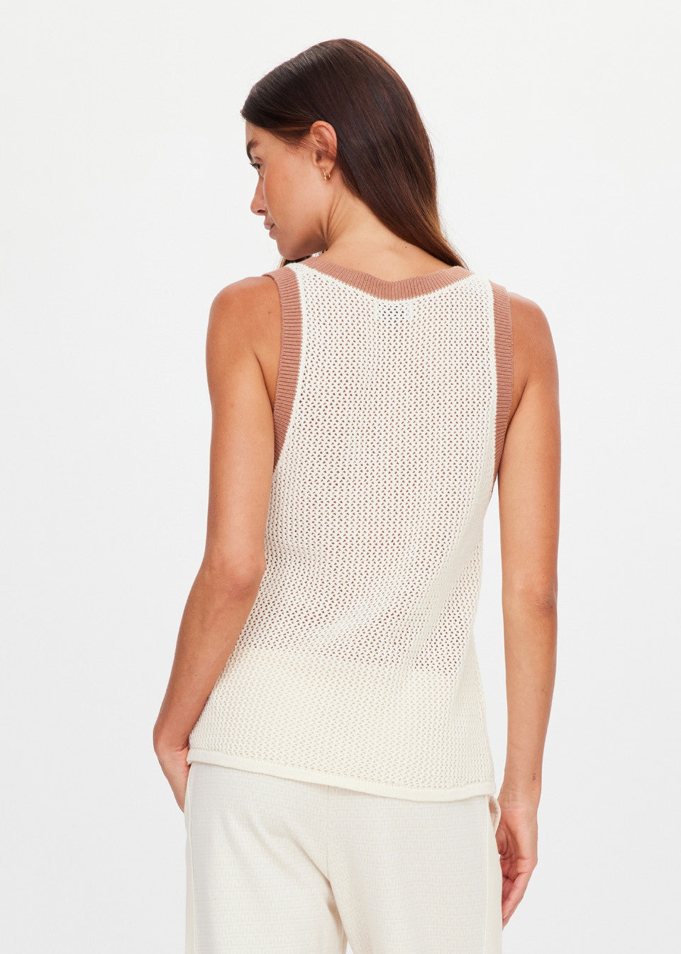 The Upside Fenway Wales Knit Tank Cream