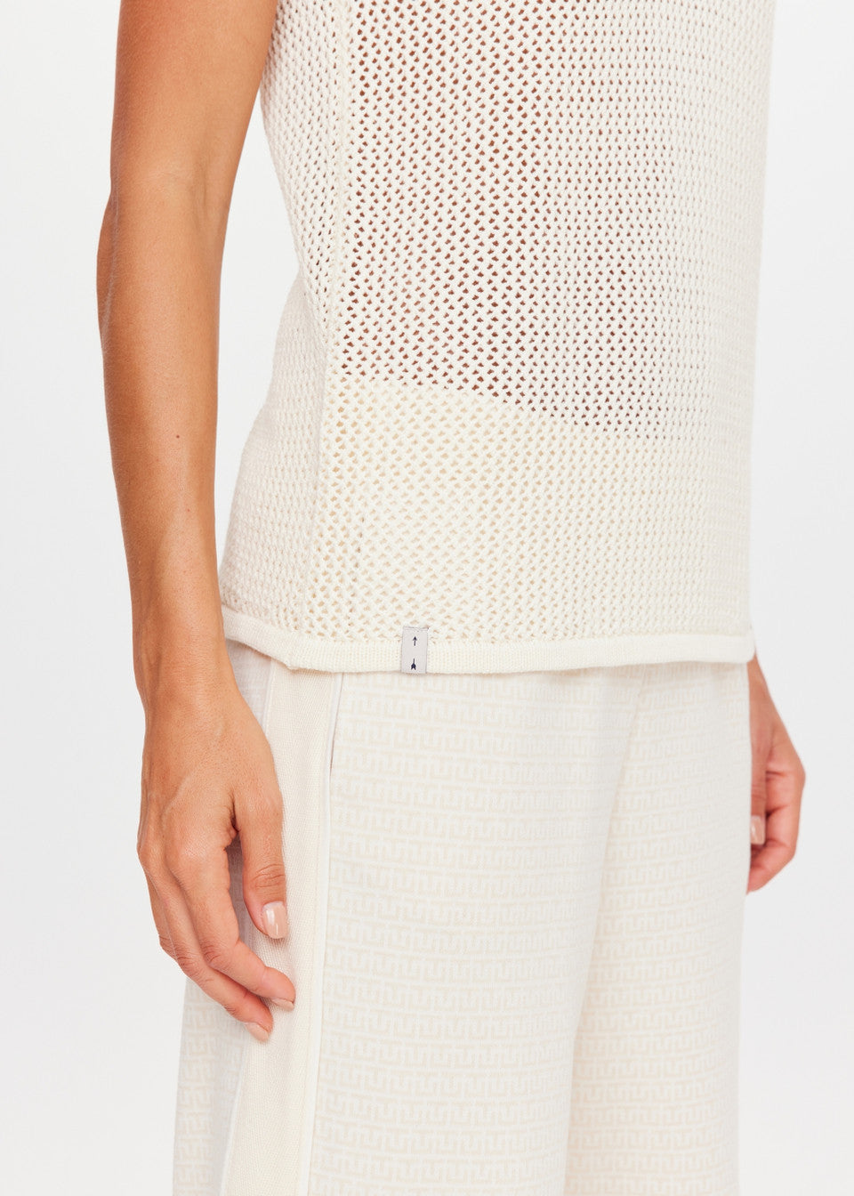 The Upside Fenway Wales Knit Tank Cream
