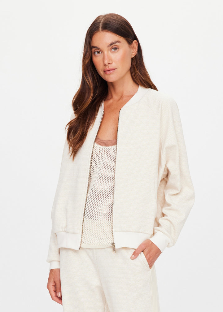 The Upside Navar Isabella Bomber Jacket Cream
