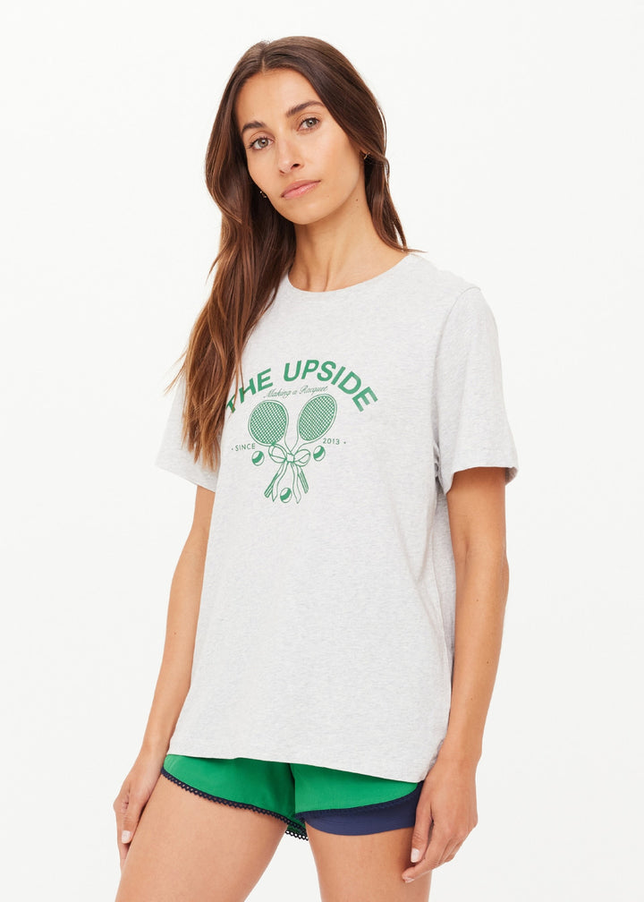 The Upside - Racquet Casey Tee - Grey Marle