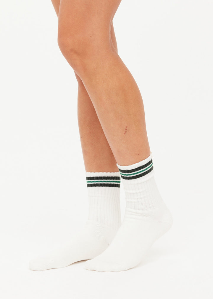 The Upside Courtship Crew Sock Cream