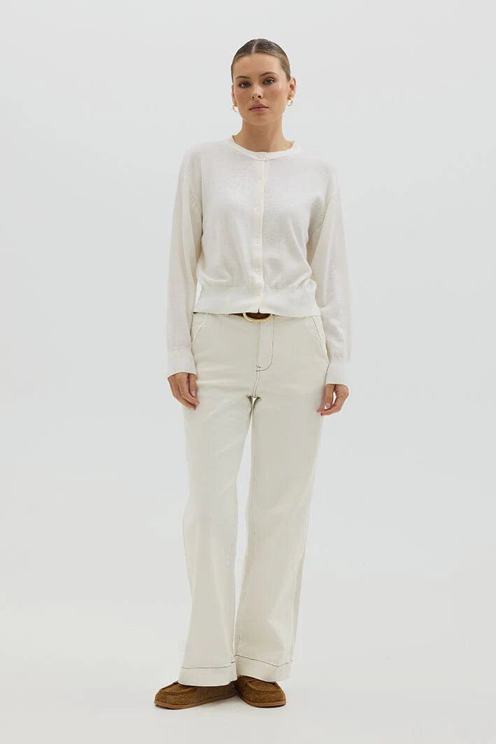 Iris & Wool - Classic Cardigan - Ivory