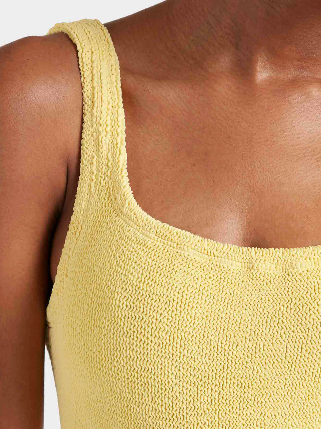 Hunza G Square Neck Swim Butter