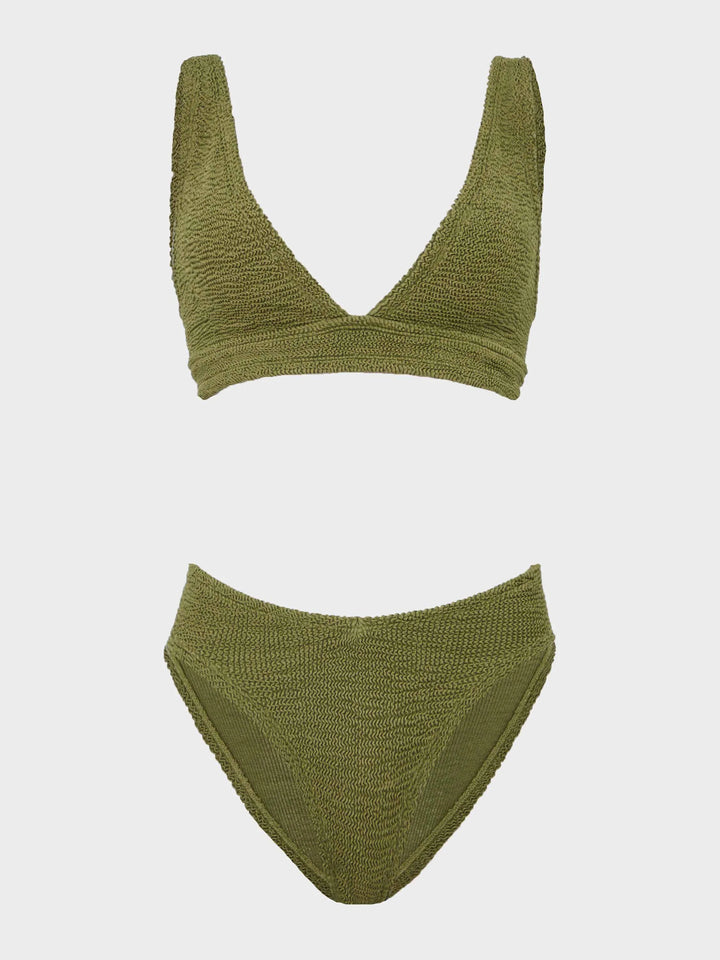 Hunza G Angel Bikini Metallic Moss