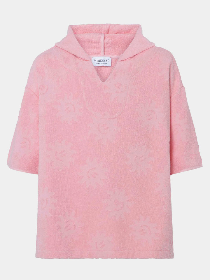 Hunza G - Kids Hooded Poncho Sunny Towelling - Pink
