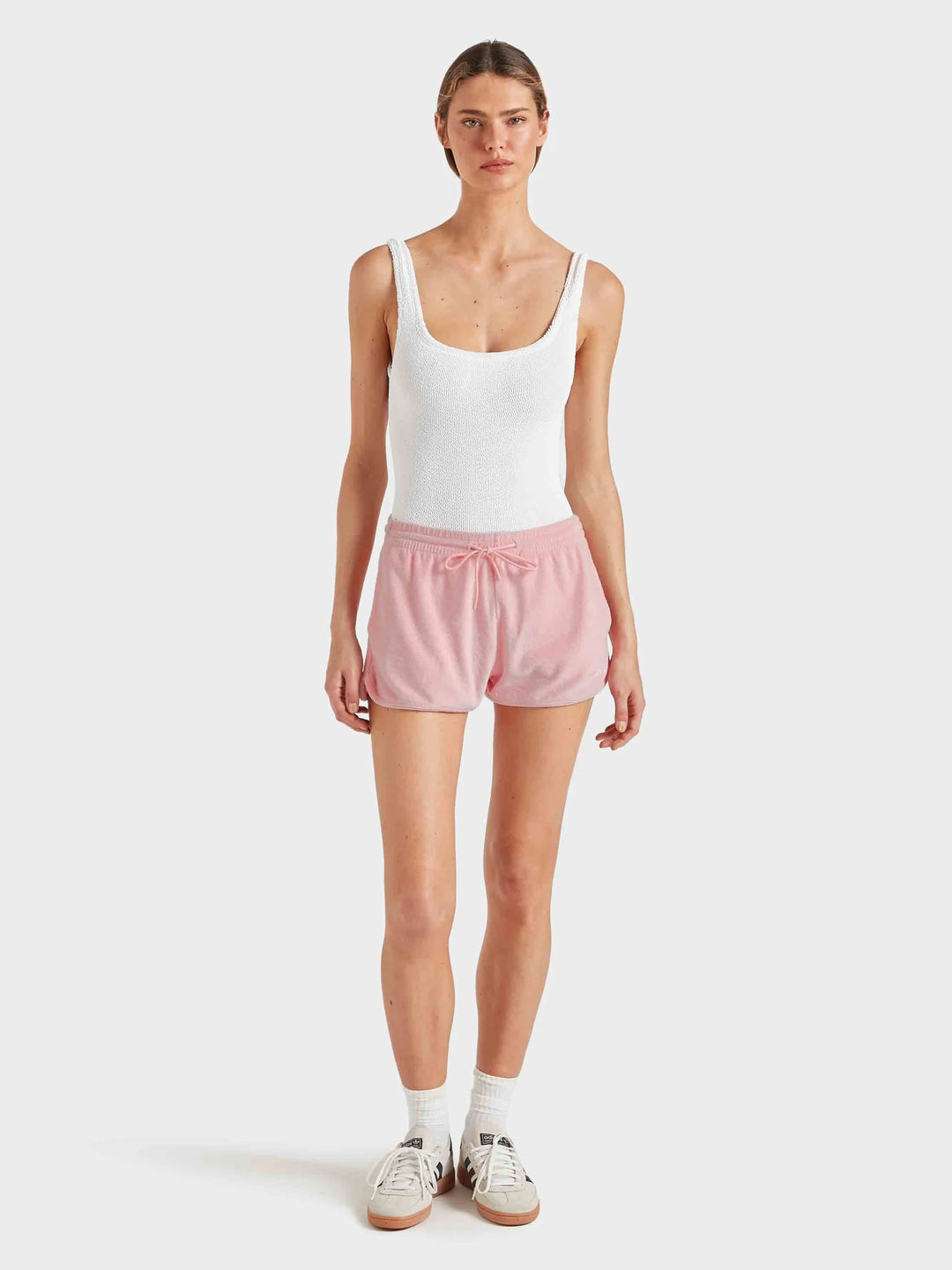 Hunza G Terry Towelling Shorts Pink