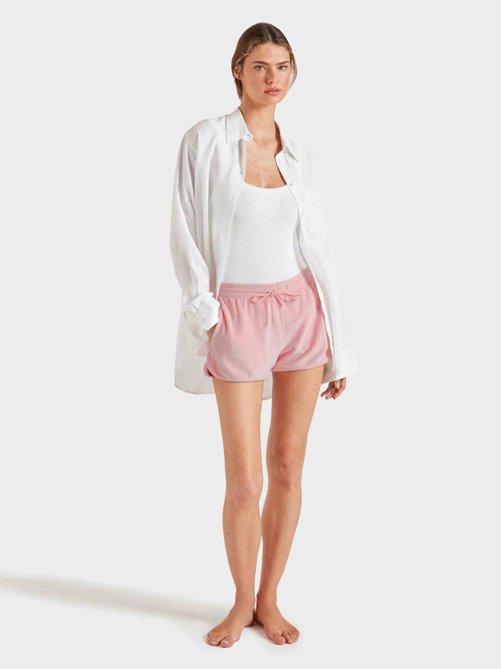 Hunza G Terry Towelling Shorts Pink