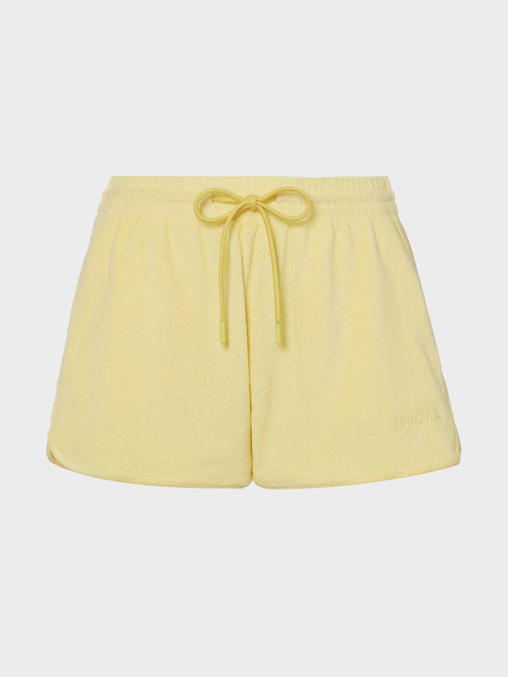 Hunza G Terry Towelling Shorts Butter