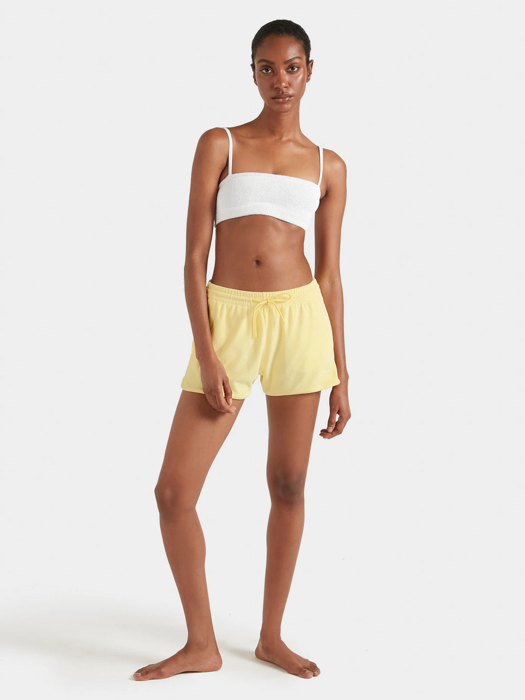 Hunza G Terry Towelling Shorts Butter