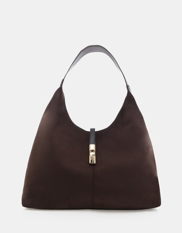 Billini - Lamar Shoulder Bag - Chocolate Suede