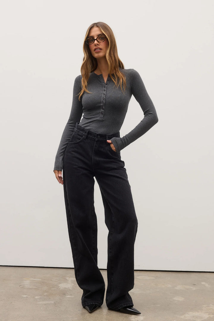 Bayse - Lara Bodysuit - Heather Grey