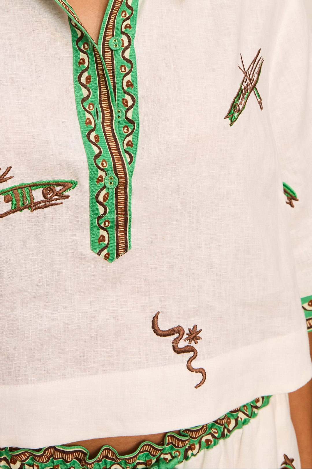 Alemais - Wanda Embroidered Shirt